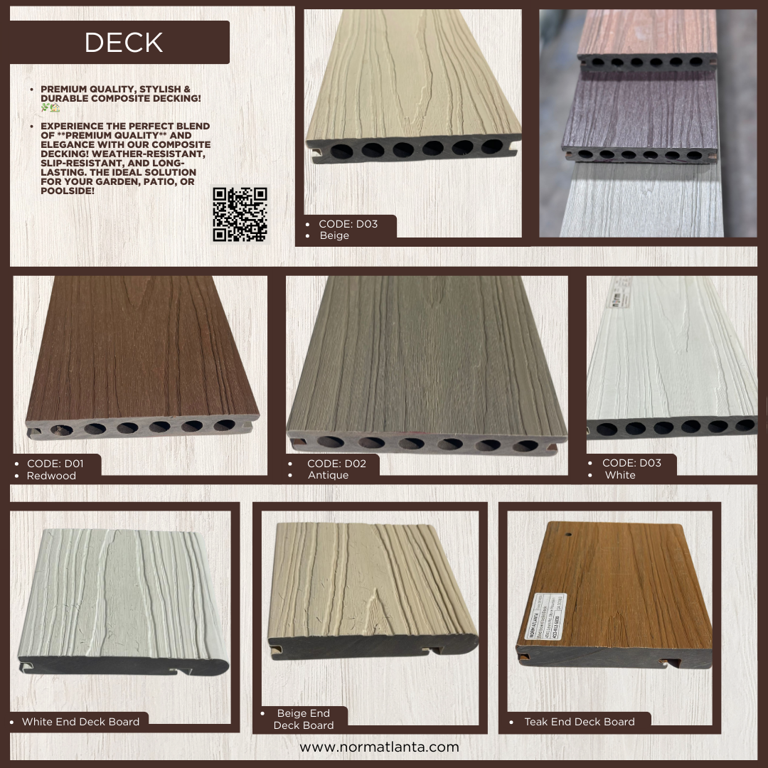 Durable and stylish deck boards installed in an outdoor space near Stone Mountain, Atlanta, showcasing expert deck building by Norm Atlanta LLC.