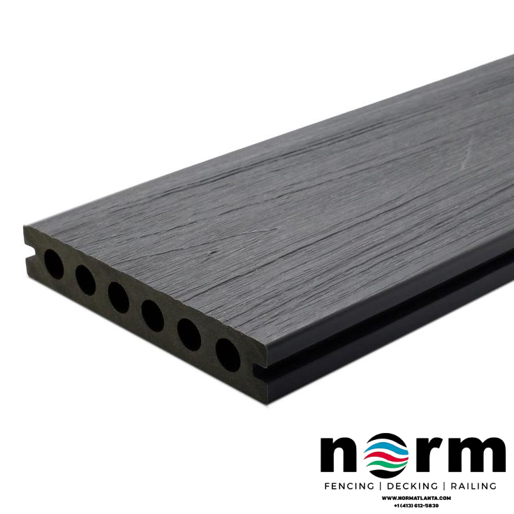 Atlanta outdoor deck made with dual-color composite decking panels