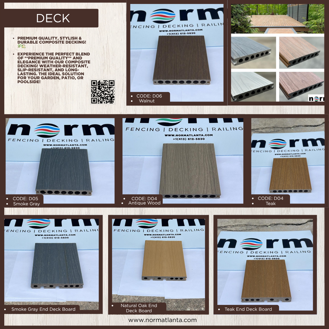 Norm Atlanta LLC decking board featuring Antique Wood and Teak sides