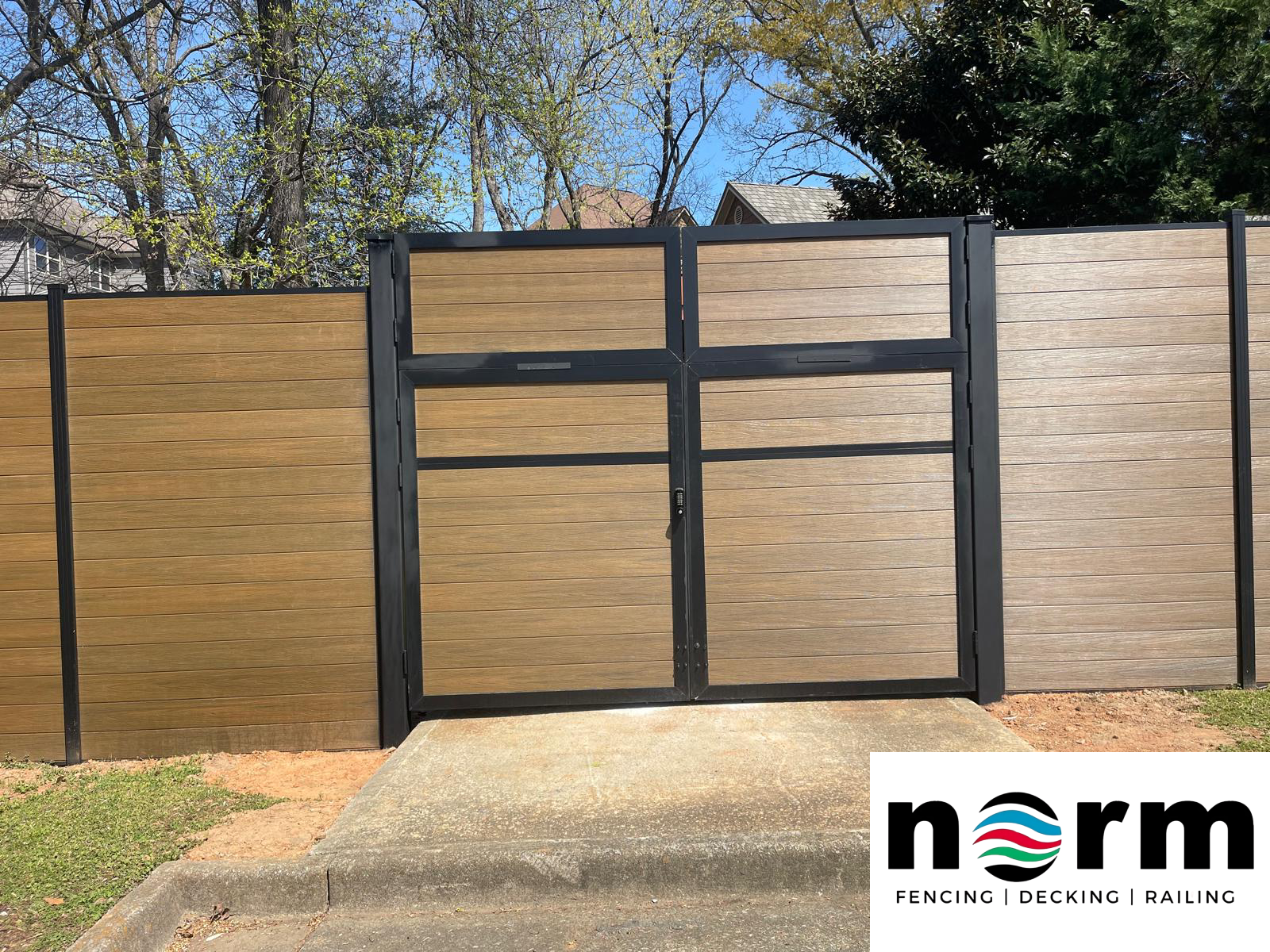 Composite fence installation process in Stone Mountain