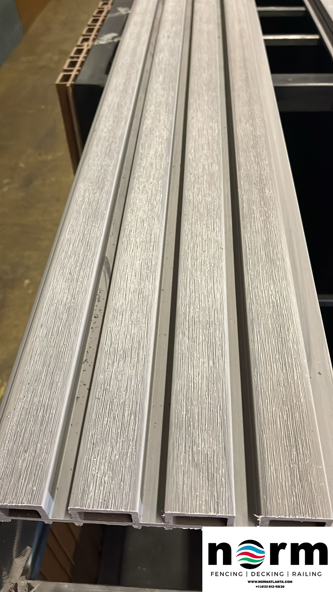 Decorative wall panels in modern grey finish