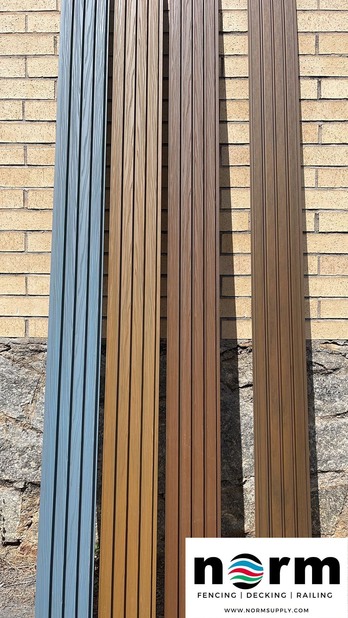 Wood plastic composite wall panels in different colors for exterior use