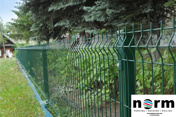 Durable wire fencing installed at a hospital perimeter