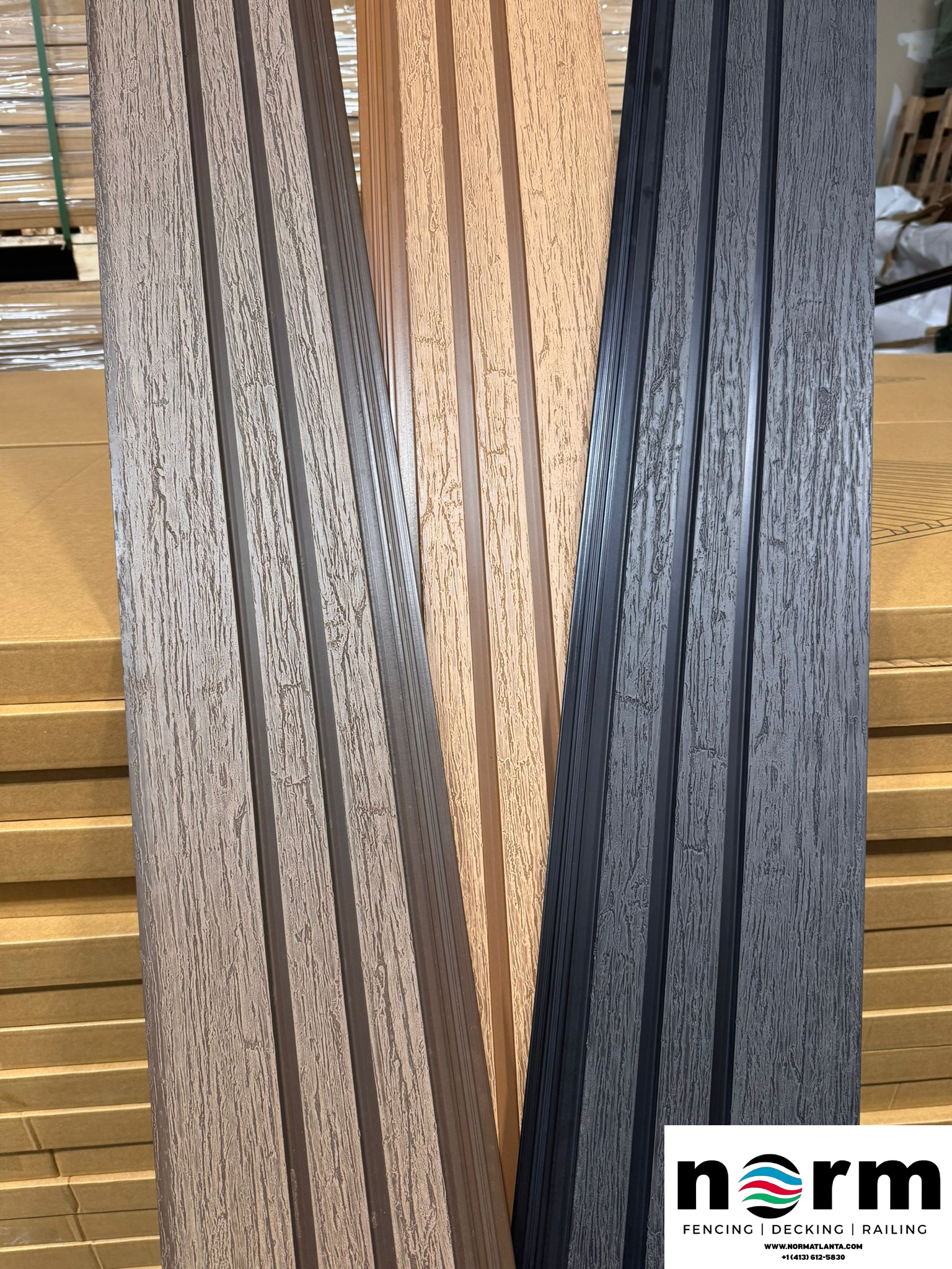 Outdoor wall covered with stylish composite wall cladding