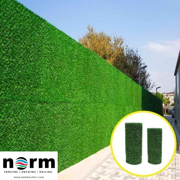 Decorative grass fence ideal for commercial or residential landscape designs, included in our wide range of wholesale fence materials.