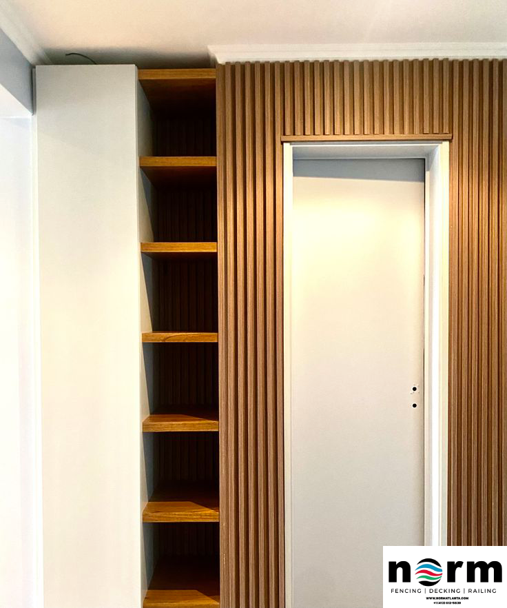 Acoustic wall panel installation in Atlanta home office space