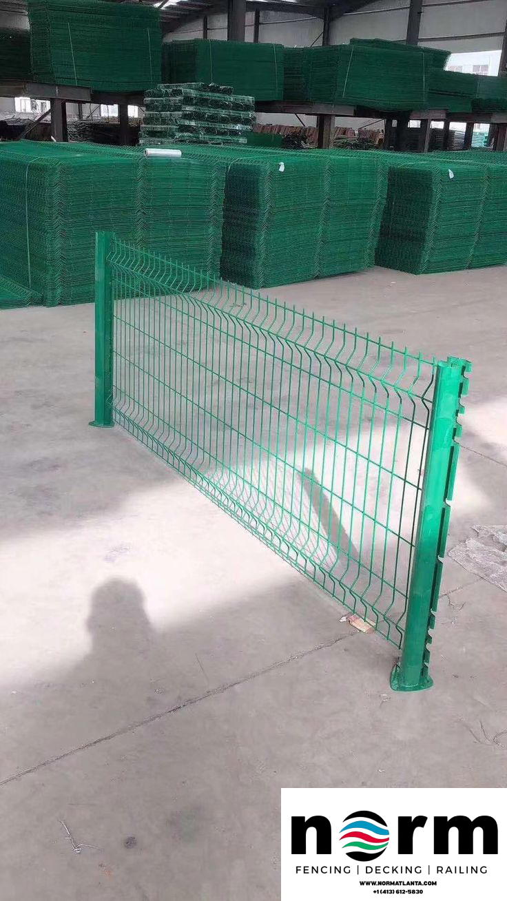 Green wire fence installation service in Atlanta