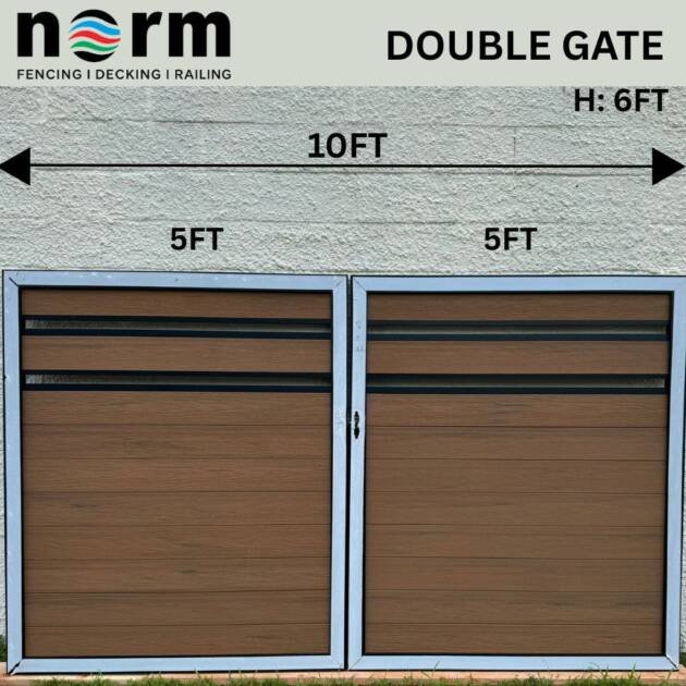 Double Gate - Aluminum Frame wpc panels (GT02)|Norm Atlanta