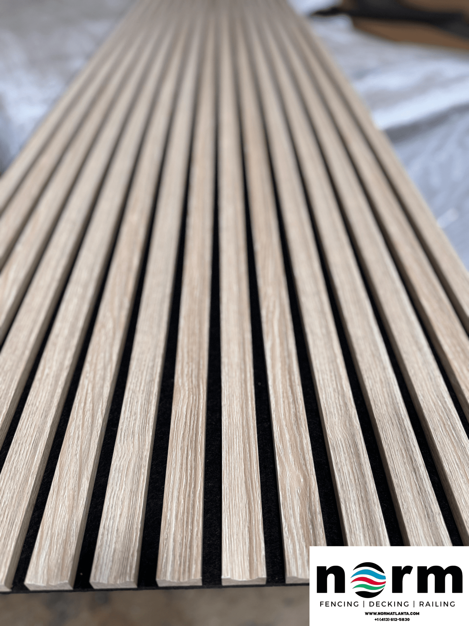 Light Oak Acoustic Wall Panel 2ft by 9ft | Norm Atlanta - Image 4